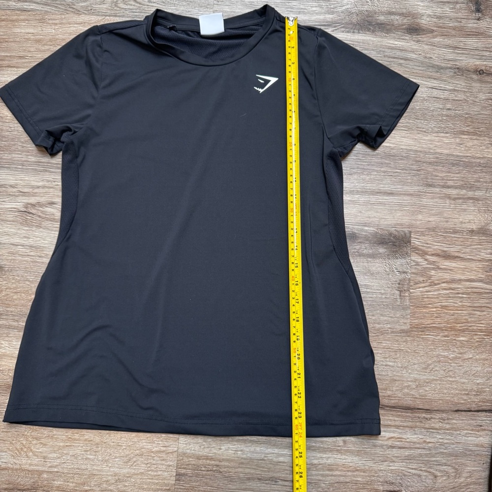 Gymshark Black Short Sleeve Athleisure Wear Top Med - Picture 6 of 8
